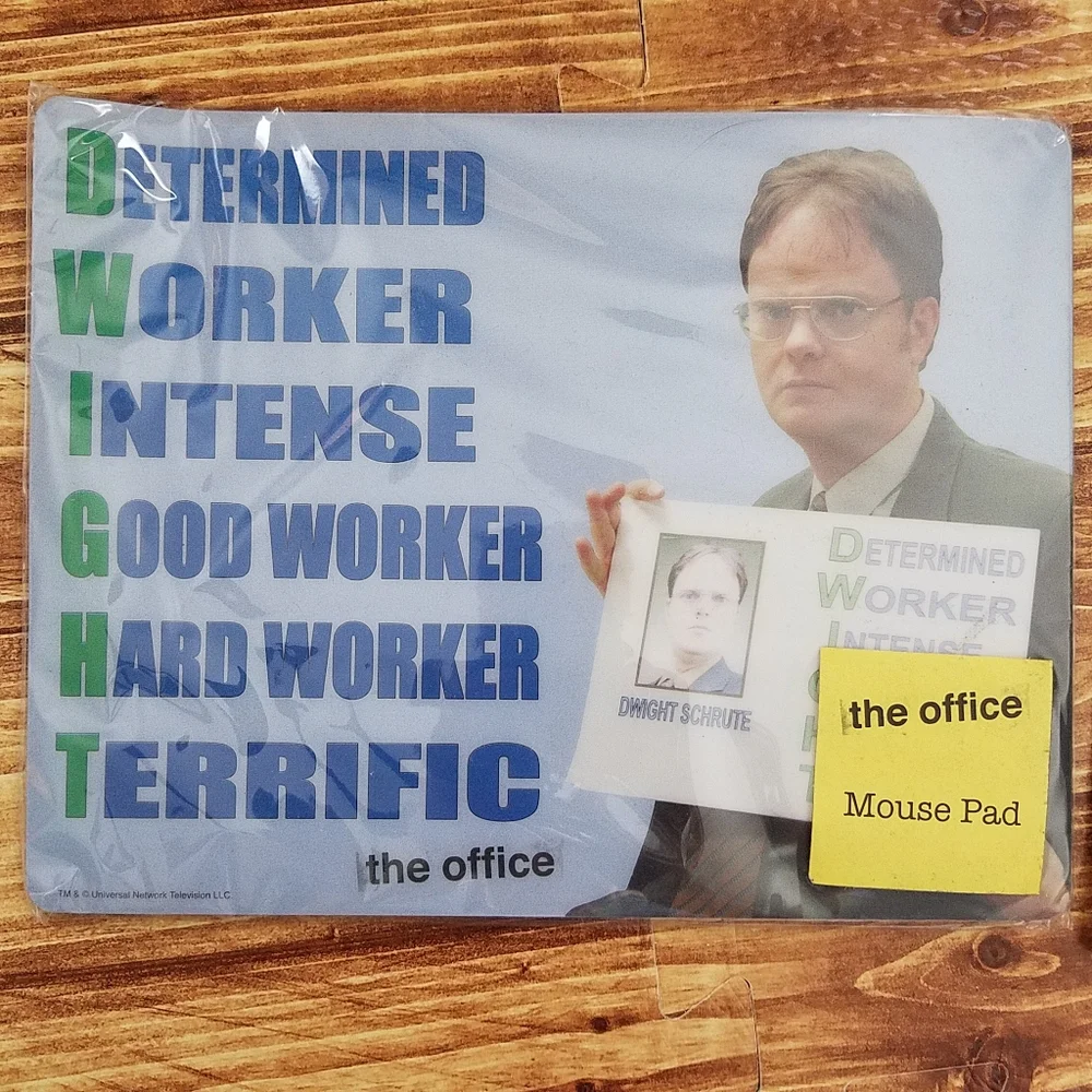 Universal The Office Pencil & Pen Set with Blue Mouse Pad Dwight Schrute